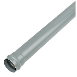 FloPlast 110mm Socket Soil Pipe Grey