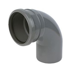 FloPlast 110mm Single Socket Bends Grey