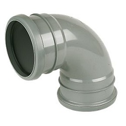 FloPlast 110mm Double Socket Bends Grey