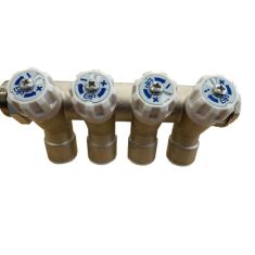 John Guest Speedfit 4 Port Brass Manifold 22mm x 15mm