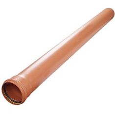 FloPlast D143 110mm Underground Drainage Single Socket Pipe 3 Meters