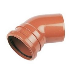 FloPlast D163 110mm Underground Drainage 45° Single Socket Bend