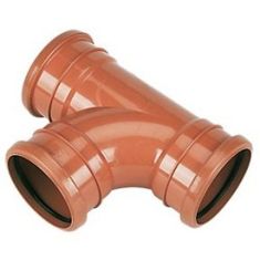 FloPlast D191 110mm Underground Drainage 87½° Triple Socket Junction