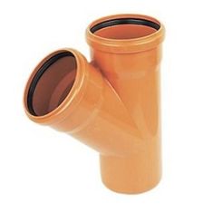 FloPlast D210 110mm Underground Drainage 45° Double Socket Junction