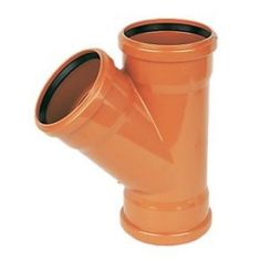 FloPlast D211 110mm Underground Drainage 45° Triple Socket Junction