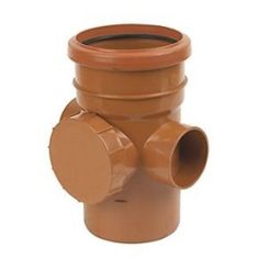 FloPlast D274 110mm Underground Drainage Single Socket Access Pipe Screw Cap