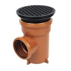 FloPlast D510 110mm Underground Drainage Bottle Gully Circular Top