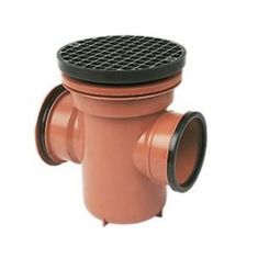 FloPlast D540 110mm Underground Drainage Bottle Gully Circular Top Back Inlet