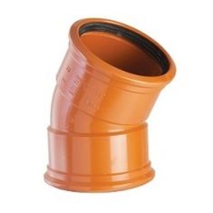 FloPlast D564 110mm Underground Drainage 30° Double Socket Bend