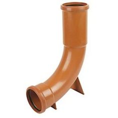 FloPlast D570 110mm Underground Drainage 87½° Double Socket Settlement Rest Bend