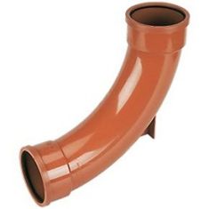 FloPlast D571 110mm Underground Drainage 87½° Double Socket Rest Bend