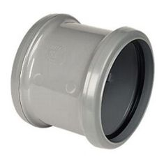 FloPlast SP105G 110mm Ring Seal Double Socket Coupler Grey