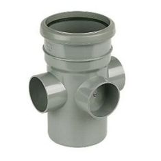 FloPlast SP582G 110mm Ring Seal Boss Pipe Socket To Solvent Socket Grey