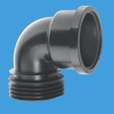 McAlpine DC90-BL 90° Bend Drain Connector Black