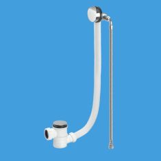 McAlpine HC2650UK-FIL-1M Chrome Plated Brass Bath Filler And Extended Overflow (Top Access Clicker)