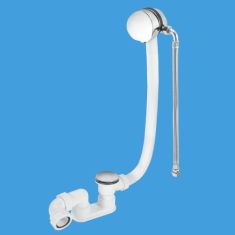 McAlpine HCN3365UK-1M Chrome Plated Brass Bath Filler And Extended Overflow (Clicker)