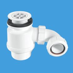 McAlpine STW2-R 1½" x 70mm Resealing Shower Trap White Plastic Flange 50mm Water Seal