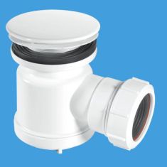 McAlpine STW5-M 1½" x 85mm Shower Trap White Plastic Mushroom Flange 19mm Water Seal