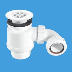 McAlpine STW6-R 1½" x 85mm Resealing Shower Trap White Plastic Flange 50mm Water Seal