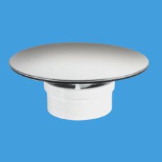 McAlpine STW85SSM 1½" x 85mm Chrome Stainless Steel Mushroom Flange For 1½" Trap