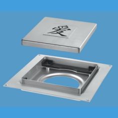 McAlpine TILE-LOVE-B 150mm Tile Drain Love Brushed Stainless Steel