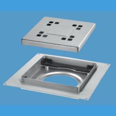 McAlpine TILE-MAC-B 150mm Mac Tile Drain Brushed Stainless Steel