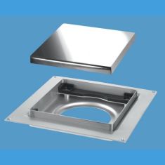 McAlpine TILE-PLAIN-P 150mm Tile Drain Plain Polished Stainless Steel