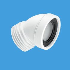 McAlpine WC-CON16 45° Angle Rigid Pan Connector 4"/110mm Outlet