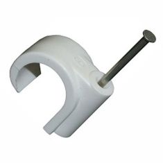 Unifix White Masonry Nail Pipe Clip 16mm