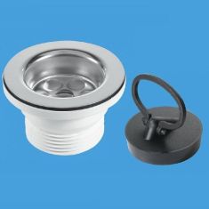 McAlpine BSW10PR 1½” Centre Pin Sink Waste: 70mm Stainless Flange